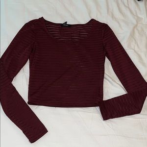 Small sheer maroon top!